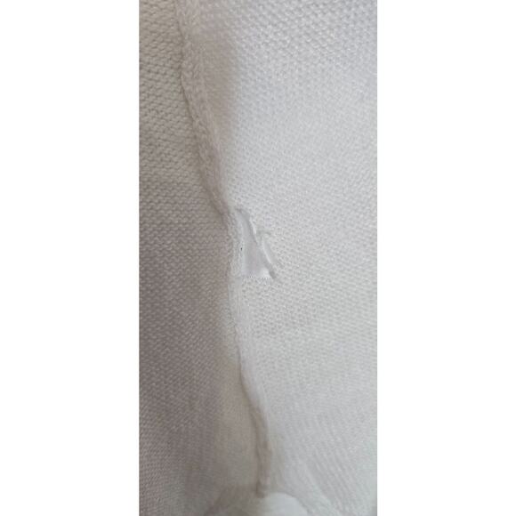 Eileen Fisher Womens Cardigan Sweater Medium Ivory Organic Linen Open Front - Picture 8 of 14